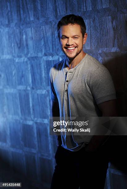 Actor Matt Damon, star of new film 'the Martian' is photographed for Los Angeles Times on August 26, 2015 in Los Angeles, California. PUBLISHED...