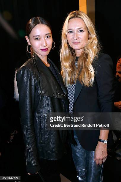 Actress Erika Toda and Fashion Designer Julie de Libran attend the Sonia Rykiel show as part of the Paris Fashion Week Womenswear Spring/Summer 2016...