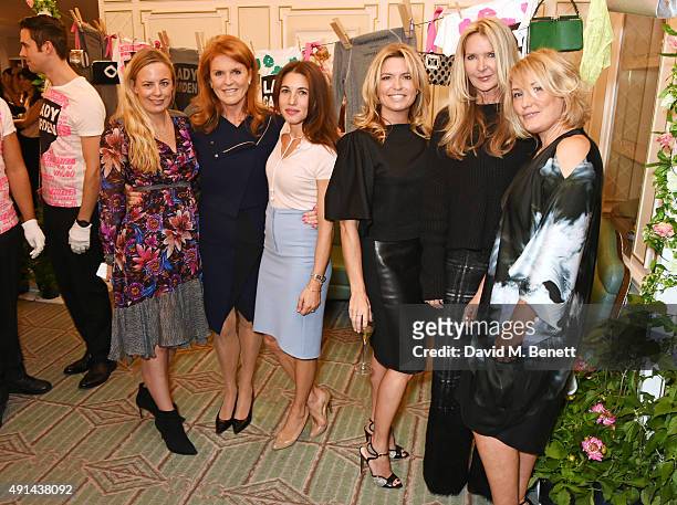 Astrid Harbord, Sarah Ferguson, Duchess of York, Lauren Kemp, Tina Hobley, Amanda Wakeley and Mika Simmons attend the annual ladies' lunch in support...