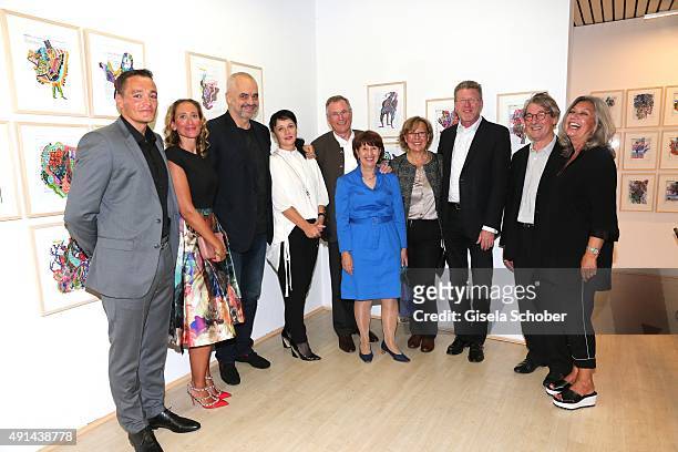 David Hans von Bruehl and his wife Claudia von Bruehl, Edi Rama, Prime Minister of Albania and his wife Linda, Johannes Singhammer and his wife Ruth...