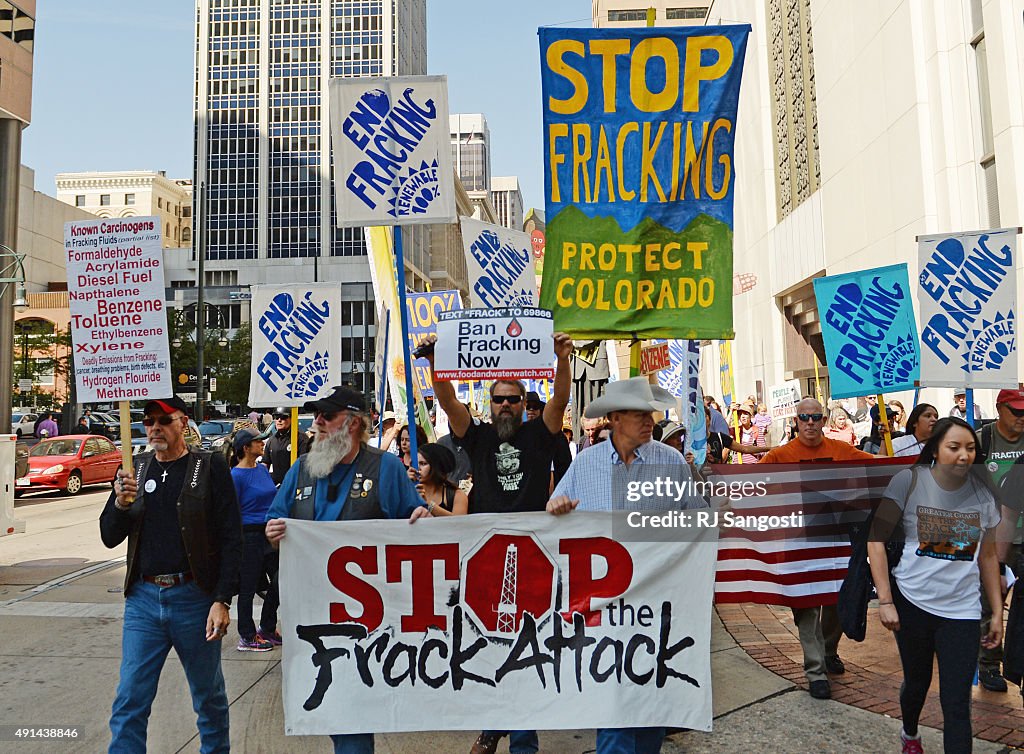 Anti fracking protest...