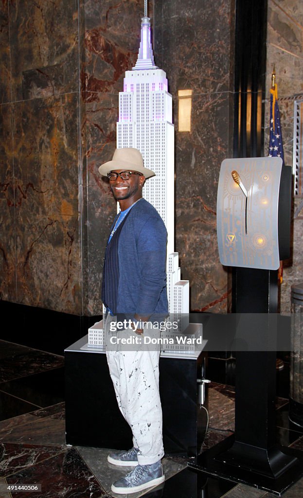 Taye Diggs Visits The "Empire State Building To Kick Off "STOMP Out Bullying" Campaign