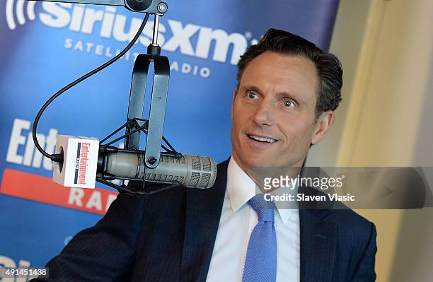 Actor Tony Goldwyn visits Entertainment Radio at SiriusXM Studios on October 5, 2015 in New York City.