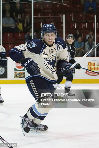 Jeremy Roy of the Sherbrooke Phoenix skates against the Gatineau Olympiques on September 27, 2015 at Robert Guertin Arena in Gatineau, Quebec, Canada.