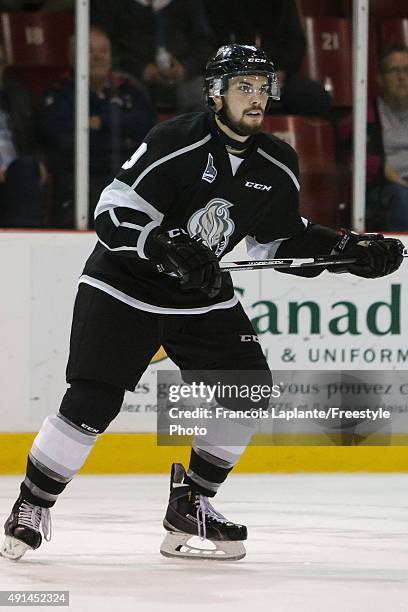 Yan Pavel Laplante of the Gatineau Olympiques skates against the Sherbrooke Phoenix on September 27, 2015 at Robert Guertin Arena in Gatineau,...