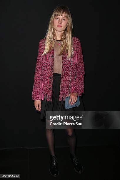 Klara Kristin attends the Saint Laurent show as part of the Paris Fashion Week Womenswear Spring/Summer 2016 on October 5, 2015 in Paris, France.