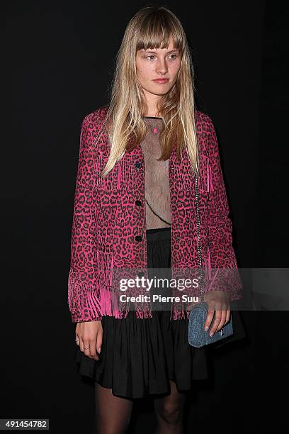 Klara Kristin attends the Saint Laurent show as part of the Paris Fashion Week Womenswear Spring/Summer 2016 on October 5, 2015 in Paris, France.