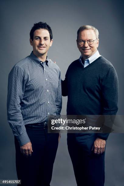 Software Engineer Eric Schmidt is photographed with Jared Cohen the Director of Google Ideas and an Adjunct Senior Fellow at the Council on Foreign...