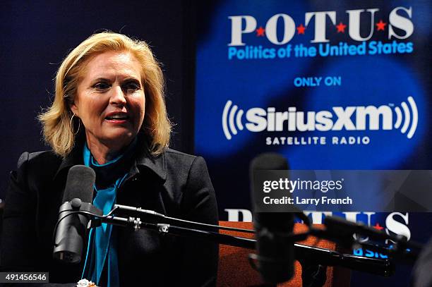 Ann Romney speaks with Julie Mason during "Ann Romney In Conversation With Host Julie Mason For SiriusXM's "Leading Ladies" Special" at SiriusXM...