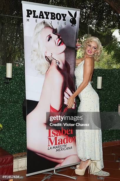 Actress Isabel Madow attends the Playboy Mexico magazine october 2015 issue photocall at Rustic Kitchen on October 5, 2015 in Mexico City, Mexico.