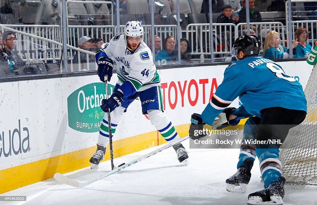 Vancouver Canucks v San Jose Sharks