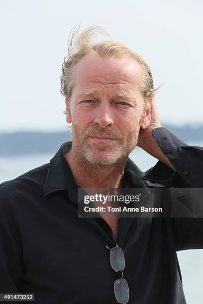 Iain Glen attends 'Cleverman' Photocall as part of MIPCOM 2015 on La Croisette on October 5, 2015 in Cannes, France.