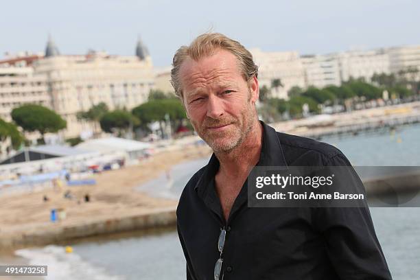 Iain Glen attends 'Cleverman' Photocall as part of MIPCOM 2015 on La Croisette on October 5, 2015 in Cannes, France.