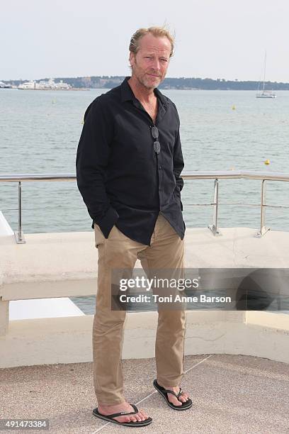 Iain Glen attends 'Cleverman' Photocall as part of MIPCOM 2015 on La Croisette on October 5, 2015 in Cannes, France.