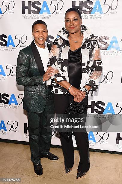 Marketing & PR Committee Director at the Harlem School of the Arts, Lisa Davis and Principal at Williams Capital, Debbie Brennan attend the Harlem...