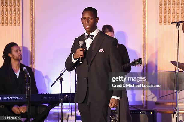 Performer Juaquin Bennett attends the Harlem School of the Arts 50th anniversary kickoff at The Plaza on October 5, 2015 in New York City.