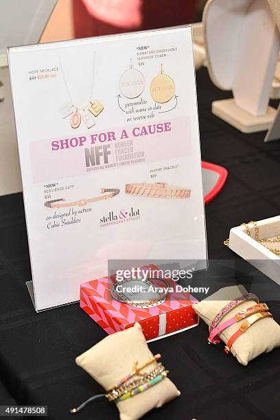 General view of atmosphere at the Stella & Dot and The Noreen Fraser Foundation Breast Cancer Awareness Trunk Show Hosted by Noreen Fraser and...