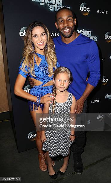 Dancer/TV personality Allison Holker and husband dancer Stephen 'tWitch' Boss pose with Holker's daughter Weslie Renae Fowler at 'Dancing with the...