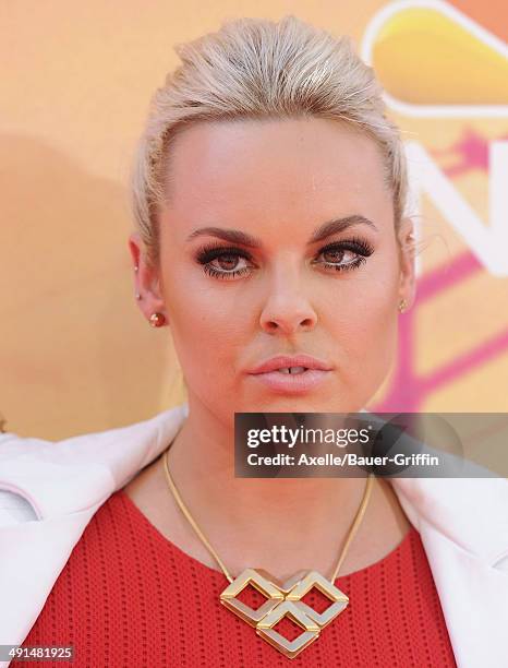 Singer Katy Tiz arrives at the 2014 iHeartRadio Music Awards at The Shrine Auditorium on May 1, 2014 in Los Angeles, California.