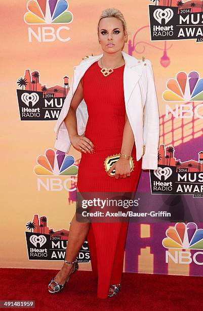 Singer Katy Tiz arrives at the 2014 iHeartRadio Music Awards at The Shrine Auditorium on May 1, 2014 in Los Angeles, California.