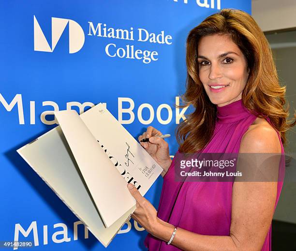 Cindy Crawford discusses her book "Becoming" In conversation with NBC's Jackie Nespral at Miami Dade College, Wolfson Auditorium Presented in...