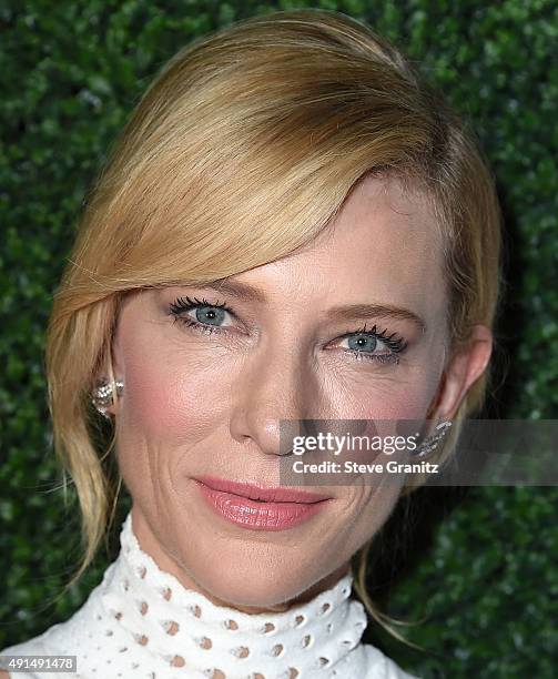 Cate Blanchett arrives at the Industry Screening Of Sony Pictures Classics' "Truth" at Samuel Goldwyn Theater on October 5, 2015 in Beverly Hills,...