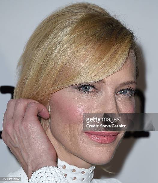 Cate Blanchett arrives at the Industry Screening Of Sony Pictures Classics' "Truth" at Samuel Goldwyn Theater on October 5, 2015 in Beverly Hills,...
