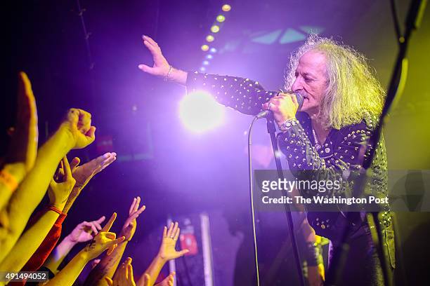 October 3rd, 2015 - Bobby Liebling, lead singer of Pentagram, performs at the Rock N Roll Hotel in Washington, D.C.