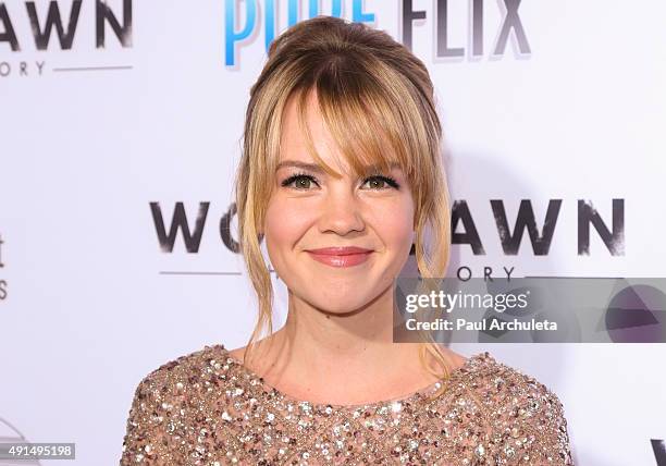 Actress Abbie Cobb attends the LA premiere of Pure Flix's "Woodlawn" at The Regency Bruin Theater on October 5, 2015 in Westwood, California.