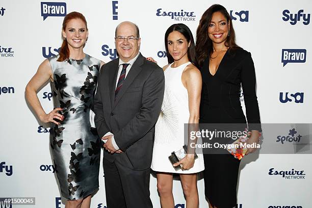 NBCUniversal Cable Entertainment Upfront at the Javits Center in New York City on Thursday, May 15, 2014" -- Pictured: Sarah Rafferty, USA Network's...