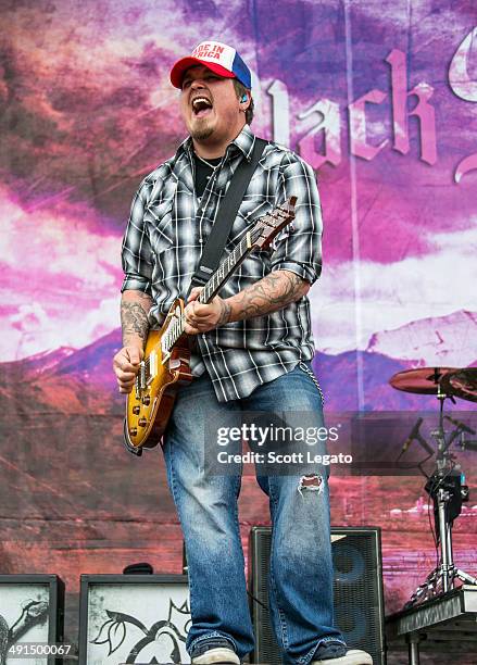 Chris Robertson of Black Stone Cherry performs during 2014 Rock On The Range at Columbus Crew Stadium on May 16, 2014 in Columbus, Ohio.