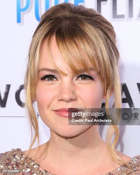 Actress Abbie Cobb attends the LA premiere of Pure Flix's "Woodlawn" at The Regency Bruin Theater on October 5, 2015 in Westwood, California.