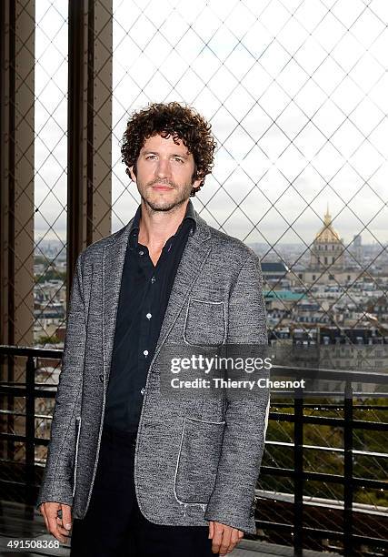 Clement Sibony attends the 'The Walk : Rever Plus Haut' photocall at Eiffel Tower on October 6, 2015 in Paris, France.