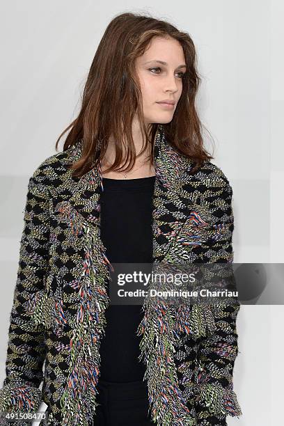 Marine Vatch attends the Chanel show as part of the Paris Fashion Week Womenswear Spring/Summer 2016 on October 6, 2015 in Paris, France.