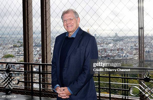 Robert Zemeckis attends the 'The Walk : Rever Plus Haut' photocall at Eiffel Tower on October 6, 2015 in Paris, France.