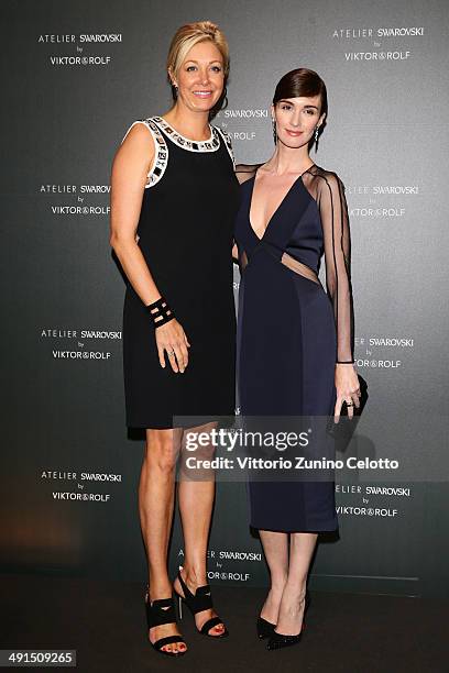 Nadja Swarovski and actress Paz Vega attend a party hosted by Swarovski and Viktor & Rolf during the 67th Annual Cannes Film Festival on May 16, 2014...