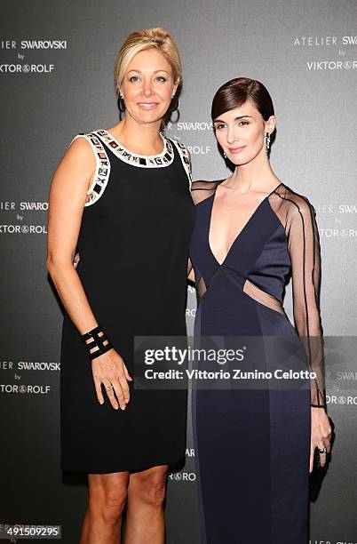 Nadja Swarovski and actress Paz Vega attend a party hosted by Swarovski and Viktor & Rolf during the 67th Annual Cannes Film Festival on May 16, 2014...