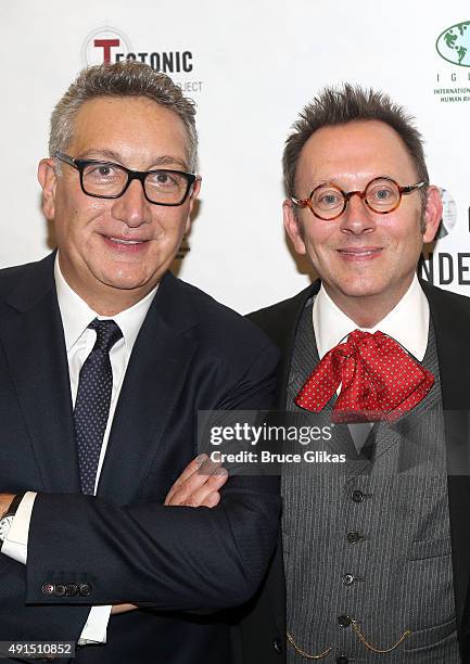 Moises Kaufman and Michael Emerson attend the After Party for 'Gross Indecency: The Three Trials Of Oscar Wilde' Benefit at The Gerald W. Lynch...