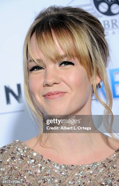 Actress Abbie Cobb arrives for the LA Premiere Of Pure Flix's "Woodlawn" held at Regency Bruin Theater on October 5, 2015 in Westwood, California.