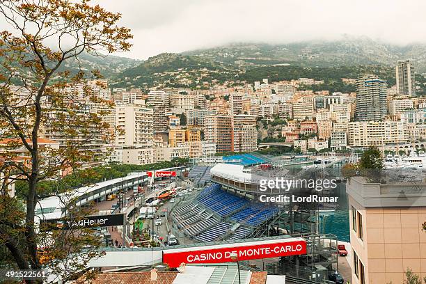 preparations for the monaco grand prix - grand prix motor racing stock pictures, royalty-free photos & images