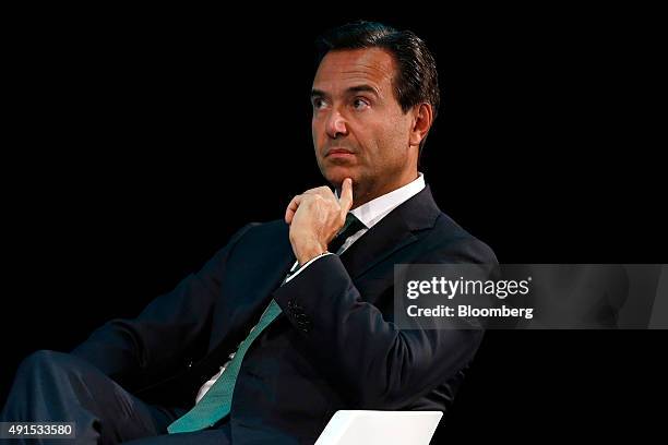 Antonio Horta-Osorio, chief executive officer of Lloyds Banking Group Plc, listens during the the Institute of Directors Annual Convention 2015 at...