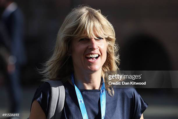 Rachel Johnson, the sister of London mayor Boris Johnson arrives on the third day of the Conservative party conference on October 6, 2015 in...