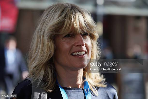 Rachel Johnson, the sister of London mayor Boris Johnson arrives on the third day of the Conservative party conference on October 6, 2015 in...