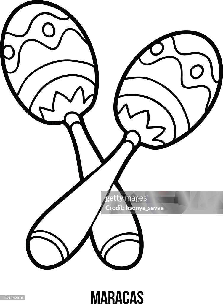 Mo Rocca Instrument Coloring Pages Coloring Book For Children Music Instruments High-Res Vector Graphic ...
