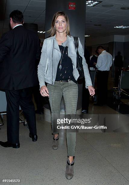 Tricia Helfer seen at LAX on May 16, 2014 in Los Angeles, California.