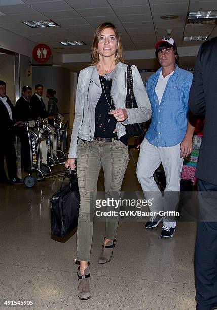 Tricia Helfer seen at LAX on May 16, 2014 in Los Angeles, California.