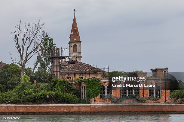 General view of the 19th century Venetian geriatric hospital is seen on May 2, 2014 in Poveglia island in the Venice lagoon, Italy. Poveglia island,...