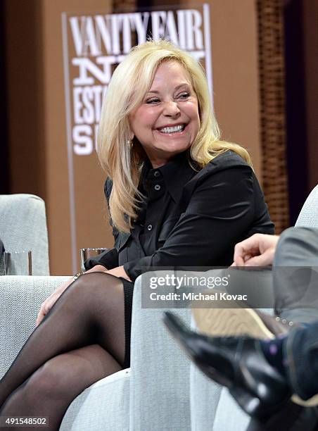 The RealReal Founder and CEO Julie Wainwright speaks onstage during "Are We About to Take a Bath? Debating the Bubble Then and Now" at the Vanity...