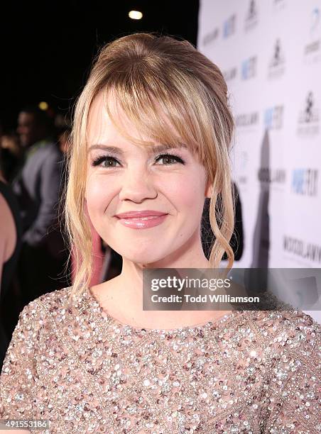 Abbie Cobb attends the LA Premiere Of Pure Flix's "Woodlawn" at the Bruin Theater on October 5, 2015 in Los Angeles, California.