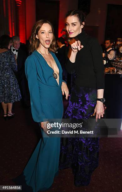 Sienna Guillory and Erin O'Connor attend a cocktail reception at the BFI Luminous Fundraising Gala in partnership with IWC and crystals by Swarovski...